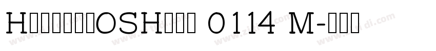 HarmonyOSHans 0114 M字体转换